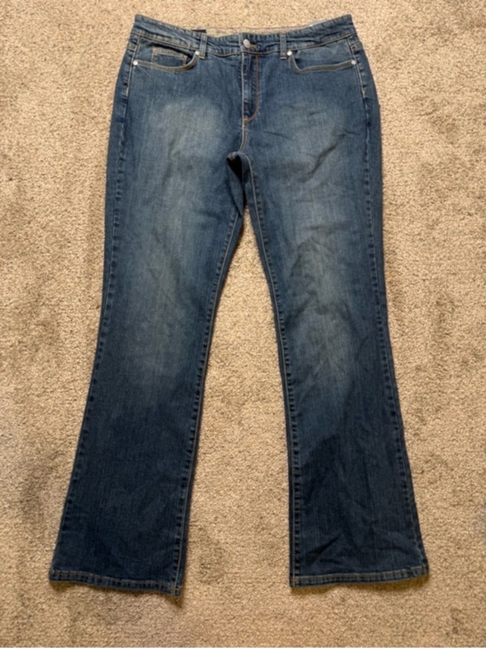 Ashley Judd Jeans Dark Optic Blue Boot Cut 14 long NWT